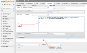 PhpMyAdmin base de datos