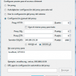 Configurar proxy SOCKS en FireFox