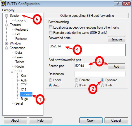 Configurar Tunnel SSH para crear proxy SOCKS