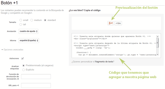 Insertar botón Google plus one