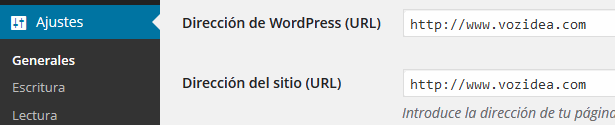 Cómo cambiar la URL de un blog WordPress