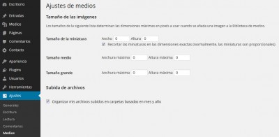 Desactivar miniaturas o thumbnails en WordPress