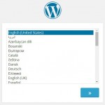 WordPress pantalla de selección de idioma