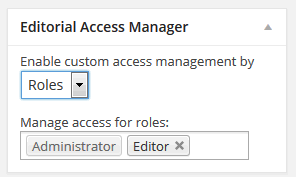 Editorial access manager WordPress plugin