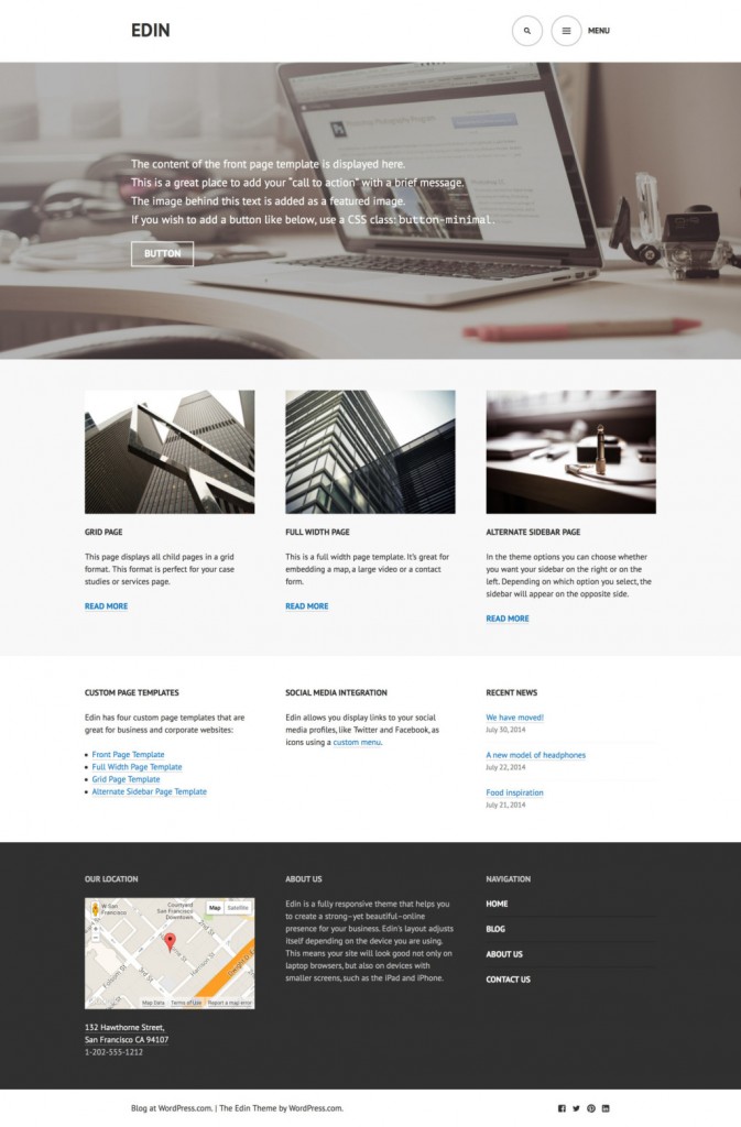 Tema Edin WordPress