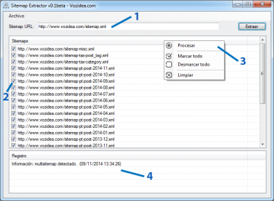 Como extraer las URLs de un sitemap con Sitemap Extractor