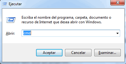 menú ejecutar windows