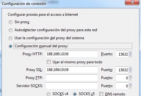 Firefox configuracion de conexion