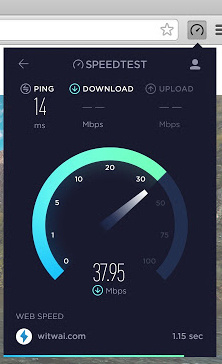 Extensión para Chrome de Speedtest