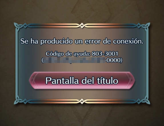 Error 803-3001 Fire Emblem Heroes