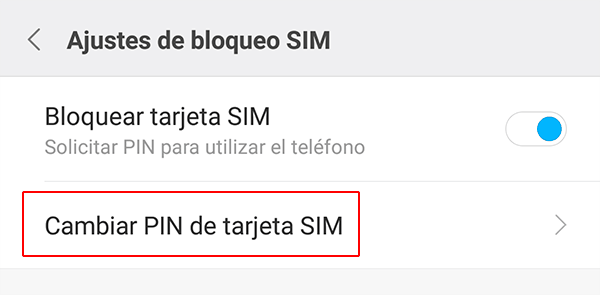 cambiar pin tarjeta sim