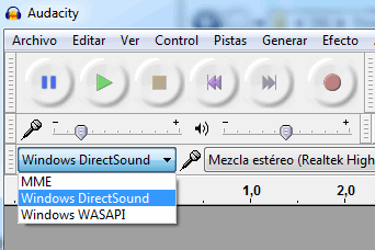 Servidor audio Audacity