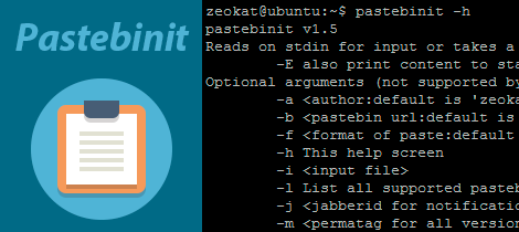 Pastebinit, crear pastes desde la consola Linux