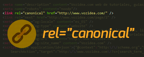 URL canónica en código HTML