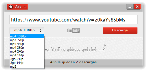 airy descargar videos youtube