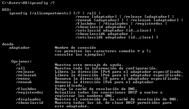 comando ipconfig windows ayuda