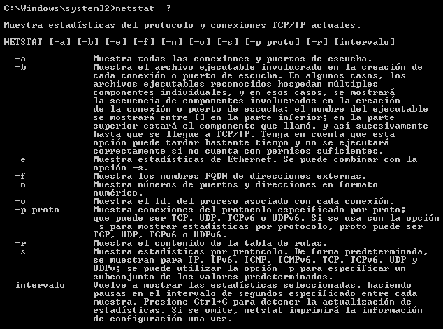 comando netstat windows