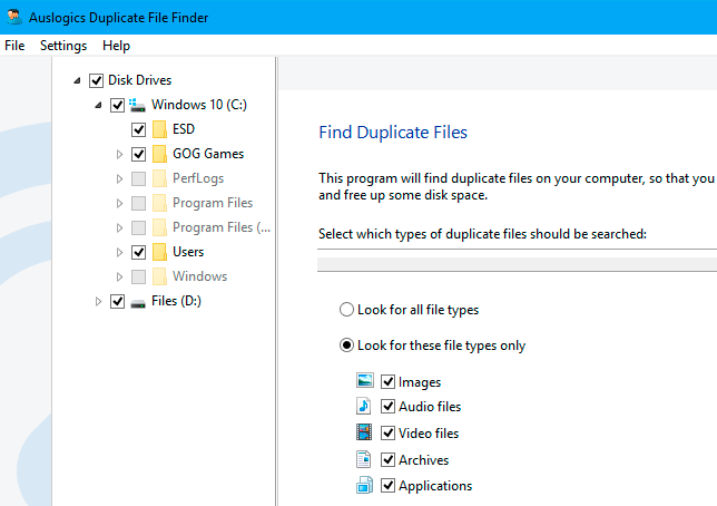 Auslogics Duplicate File Finder