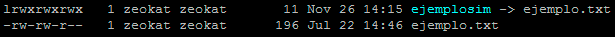 enlace simbólico ejemplo linux