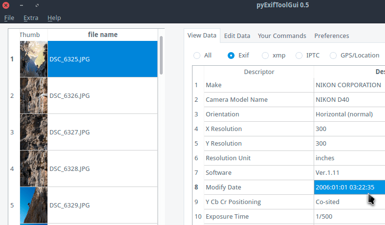 pyExifToolGui