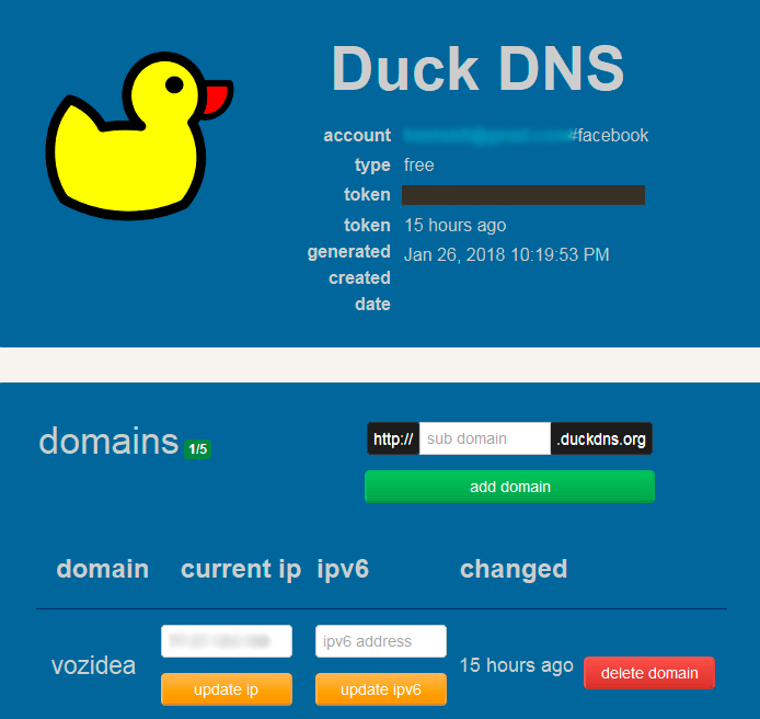 duck dns configuración