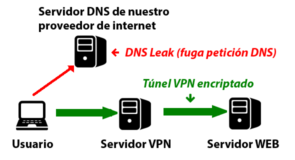 dns leak esquema