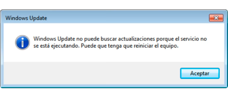 error windows update no puede buscar actualizaciones