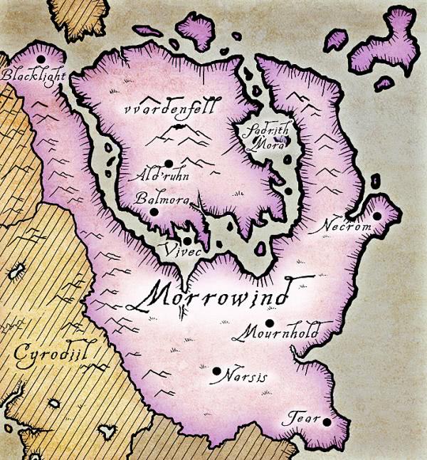 mapa the elder scrolls 3 morrowind