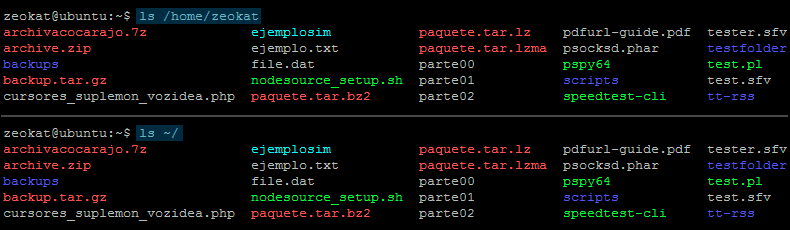 Alias de ruta de directorio personal en sistemas Unix