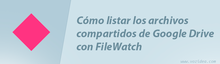 listar los archivos compartidos de Google Drive con Filewatch