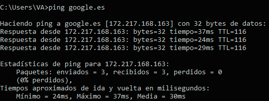 ping dominio dns