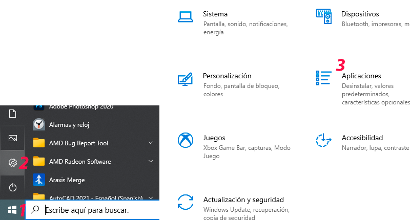 Desinstalar aplicaciones de la tienda de microsoft